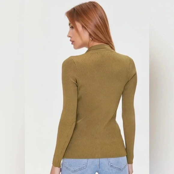 Forever 21 Bronze Cardigan Sweater And Cropped Cami Set Size Medium - Picture 3 of 16